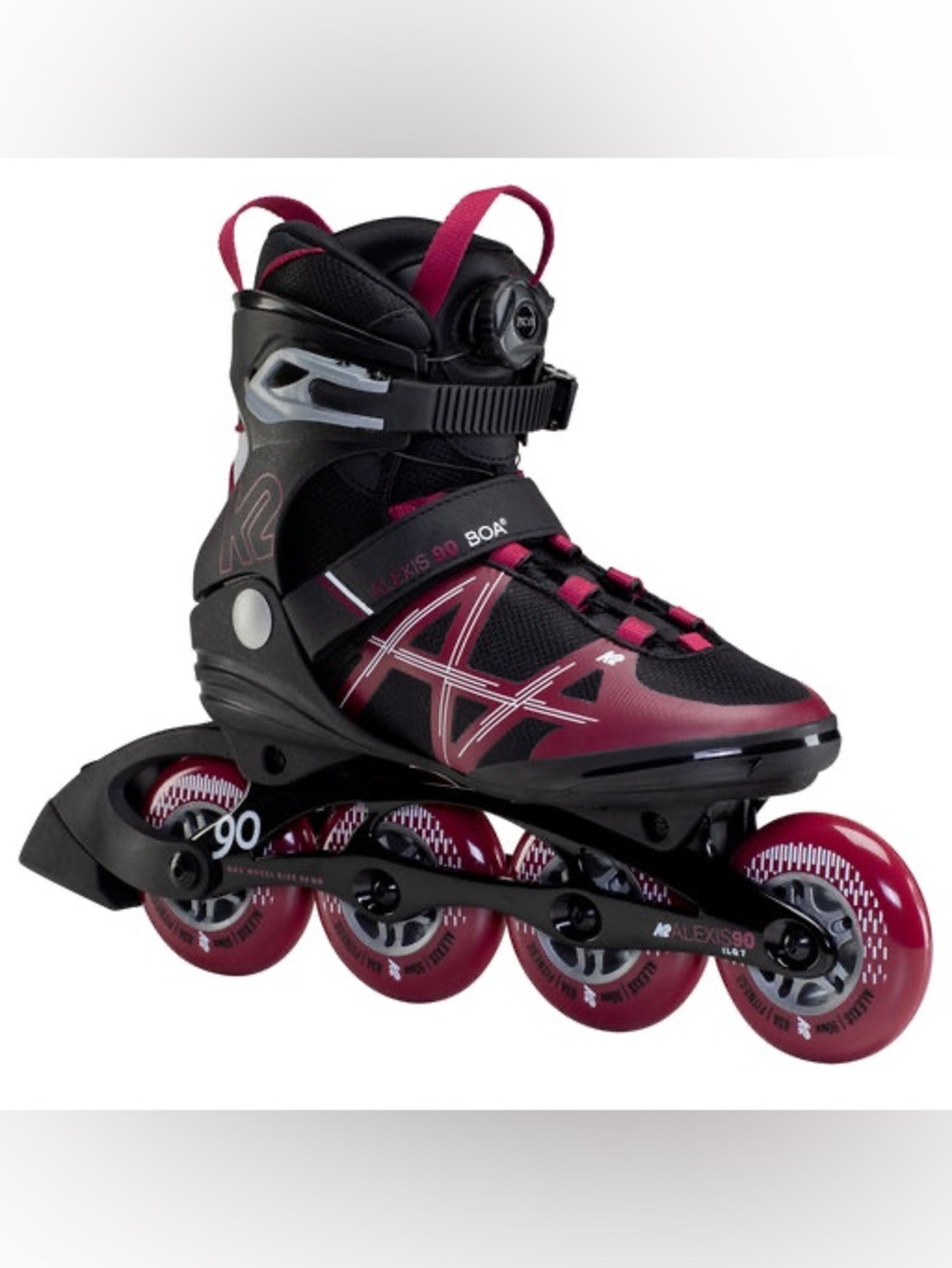 K2 Alexis 90 Women's Inline Skates - Black and Pink